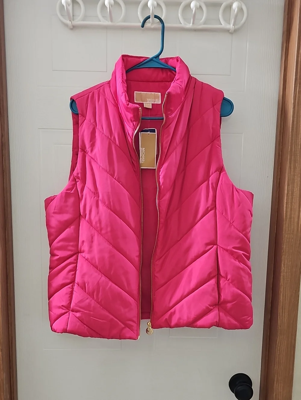 Michael Kors Hot Pink Quilted Puffer Vest